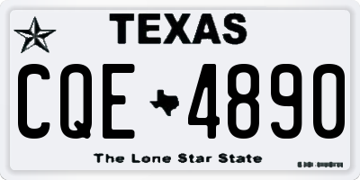 TX license plate CQE4890