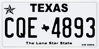 TX license plate CQE4893