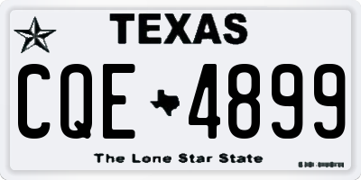 TX license plate CQE4899