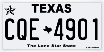 TX license plate CQE4901