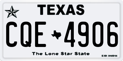 TX license plate CQE4906