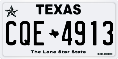 TX license plate CQE4913