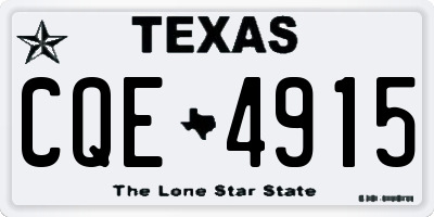 TX license plate CQE4915