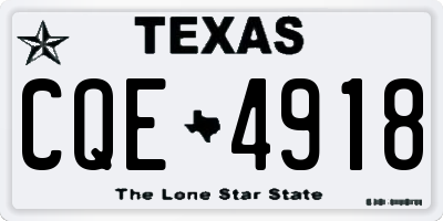TX license plate CQE4918