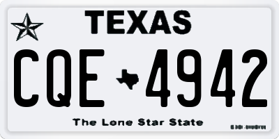 TX license plate CQE4942