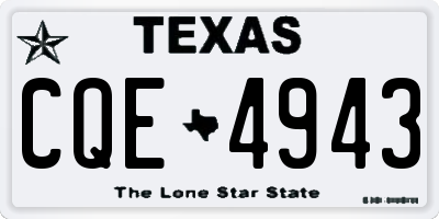 TX license plate CQE4943