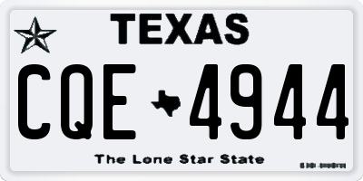 TX license plate CQE4944