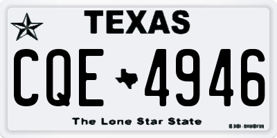TX license plate CQE4946