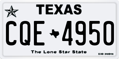 TX license plate CQE4950