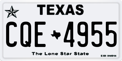 TX license plate CQE4955