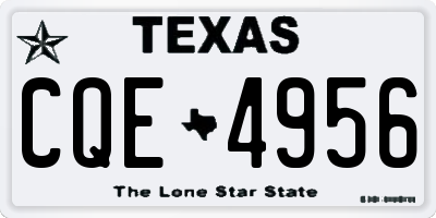 TX license plate CQE4956