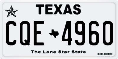 TX license plate CQE4960