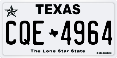 TX license plate CQE4964