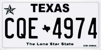 TX license plate CQE4974