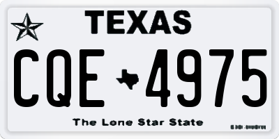 TX license plate CQE4975