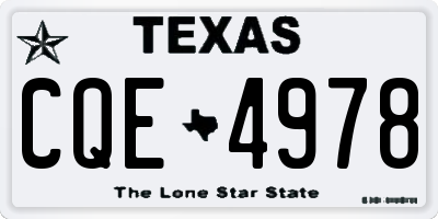 TX license plate CQE4978