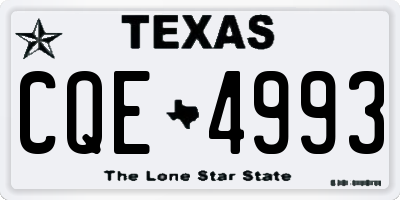 TX license plate CQE4993