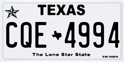 TX license plate CQE4994