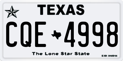 TX license plate CQE4998