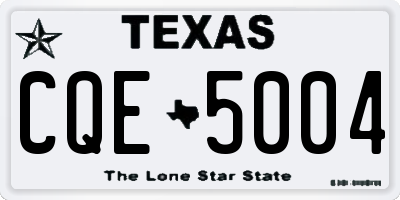 TX license plate CQE5004