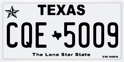 TX license plate CQE5009