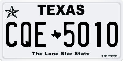 TX license plate CQE5010