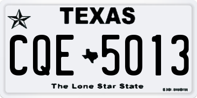 TX license plate CQE5013