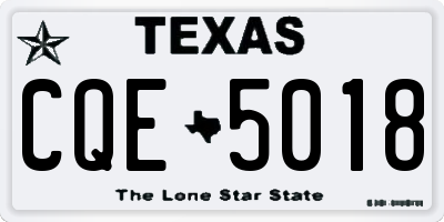 TX license plate CQE5018