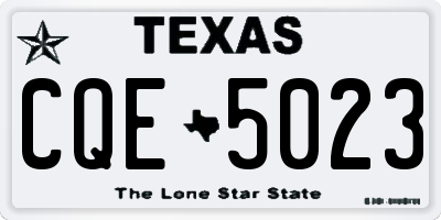 TX license plate CQE5023