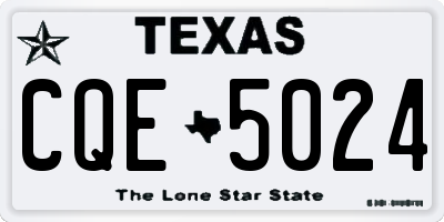 TX license plate CQE5024