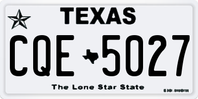 TX license plate CQE5027