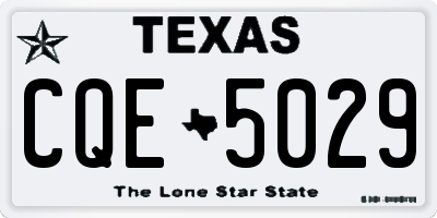 TX license plate CQE5029