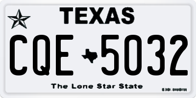 TX license plate CQE5032