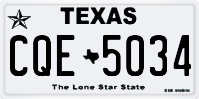 TX license plate CQE5034