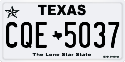 TX license plate CQE5037