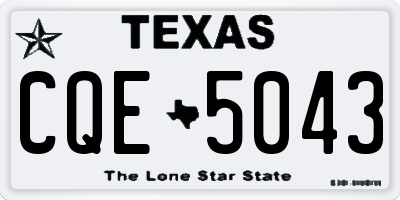 TX license plate CQE5043