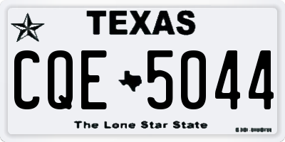 TX license plate CQE5044