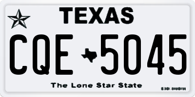 TX license plate CQE5045