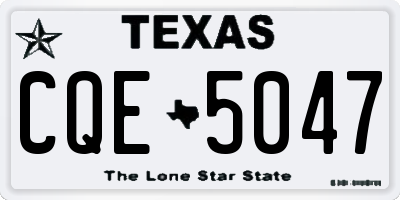 TX license plate CQE5047
