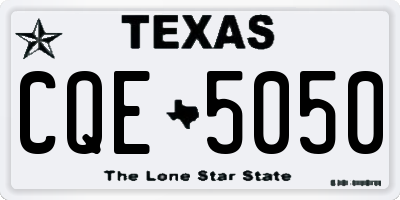 TX license plate CQE5050