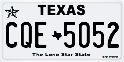 TX license plate CQE5052