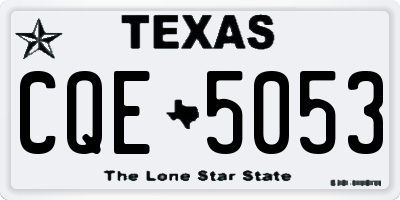 TX license plate CQE5053