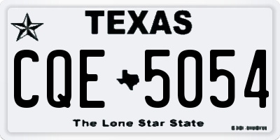 TX license plate CQE5054