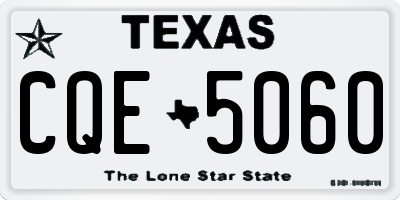 TX license plate CQE5060