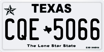 TX license plate CQE5066