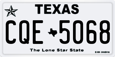 TX license plate CQE5068