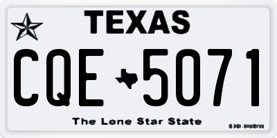 TX license plate CQE5071