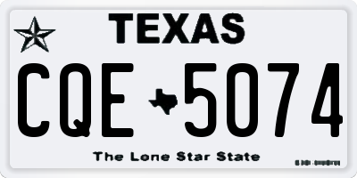 TX license plate CQE5074
