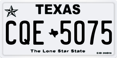 TX license plate CQE5075