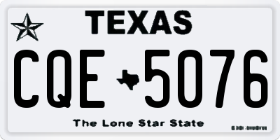 TX license plate CQE5076
